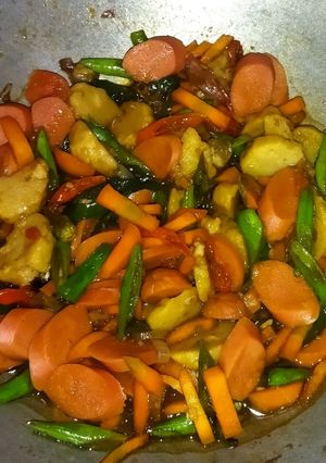 Foto resep Tumis buncis wortel sosis bakso