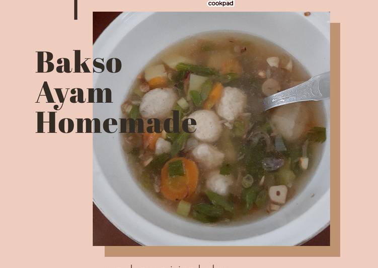 Sup bakso ayam homemade