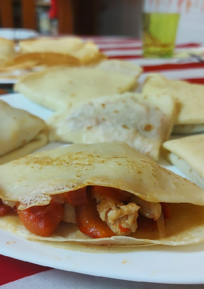 Una foto de Crepes rellenos