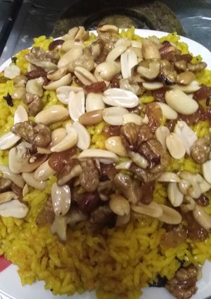 صورة لوصفة ارز بسمتى بالمكسرات