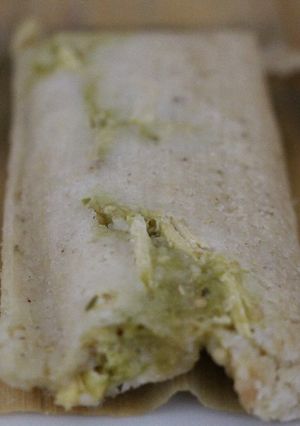 Una foto de #Tamales verdes de pollo