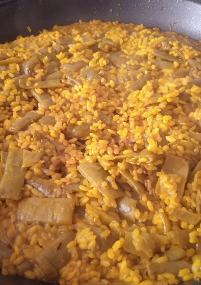 Una foto de Arroz con judías verdes y Cointreau
