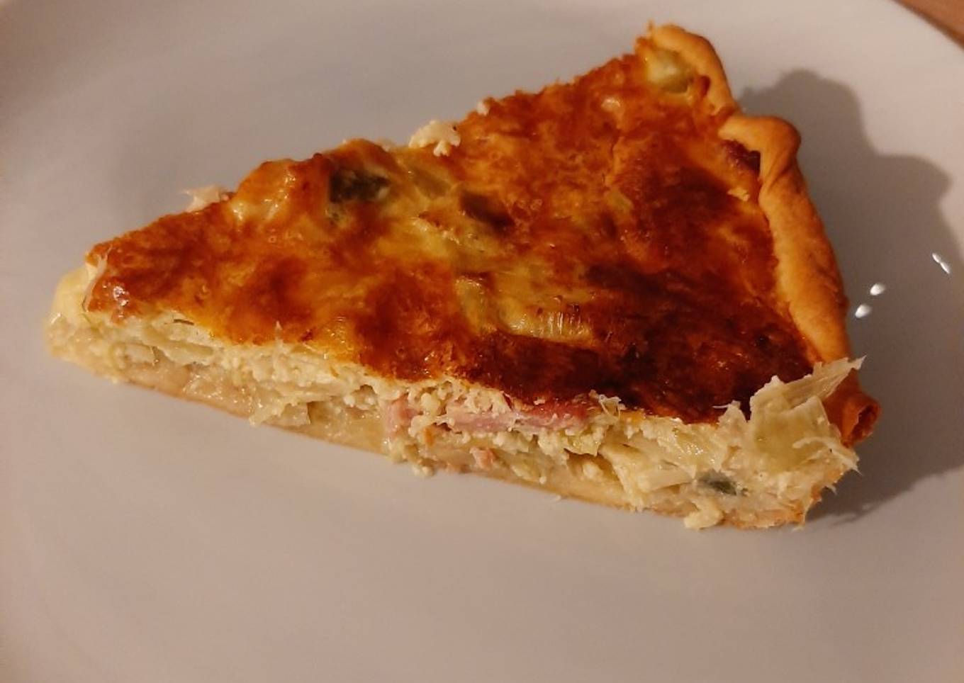 Quiche aux poireaux et lardons