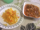 Sopa con germinado de soya y arroz