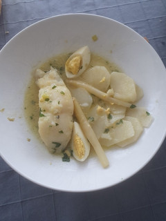 Una foto de Merluza en salsa verde o a la vasca