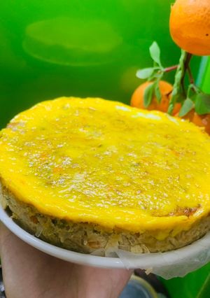 Hình của món Chả trứng hấp bằng nồi chiên không dầu.