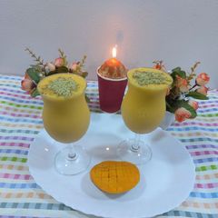 Mango and nuts shake A picture of Mango and nuts shake.