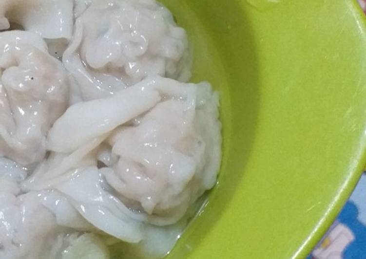 Resep Pangsit kuah anti flu batuk✌, Bisa Manjain Lidah