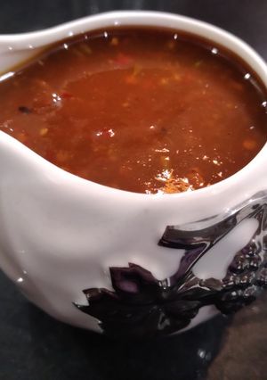 A picture of Home Made Imlee ginger sauce.