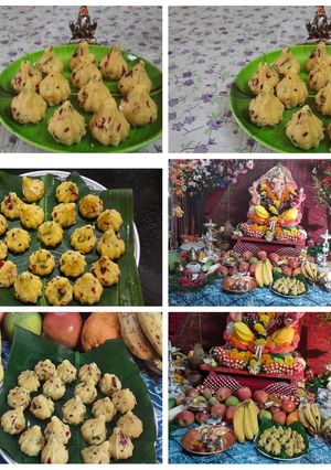 A picture of Rasmalai modak (anant chaturdashi special).