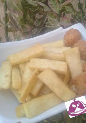 A picture of Crispy fried yam & yamballs.