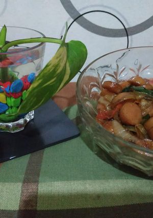 Foto resep Tumis sosis cabe ijo + bombay