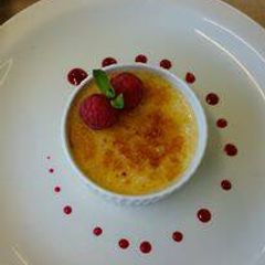 A picture of Baked creme brulee.