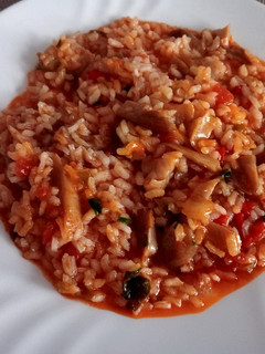 Una foto de Arroz con setas