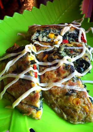 Foto resep Omellete Bayam