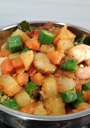 A picture of Sambal Goreng Okra.
