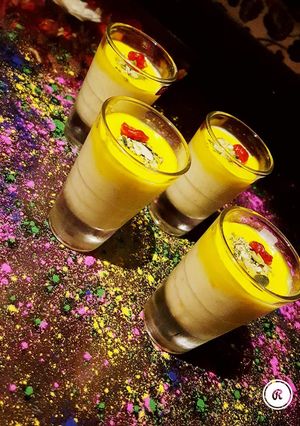A picture of Thandai pudding.