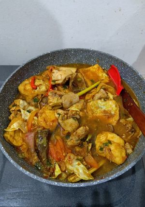 Foto resep Tongseng Ayam + Tahu Pedas
