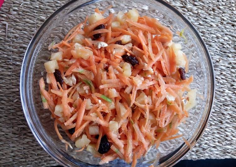 Steps to Prepare Super Quick Homemade Carrot/ pineapple salad#weeklyjikonichallange#