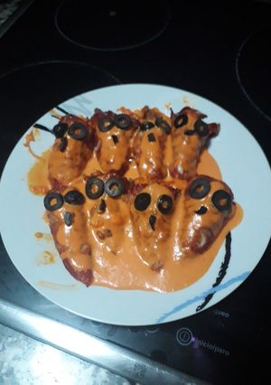 Una foto de Pimientos rellenos gratinados