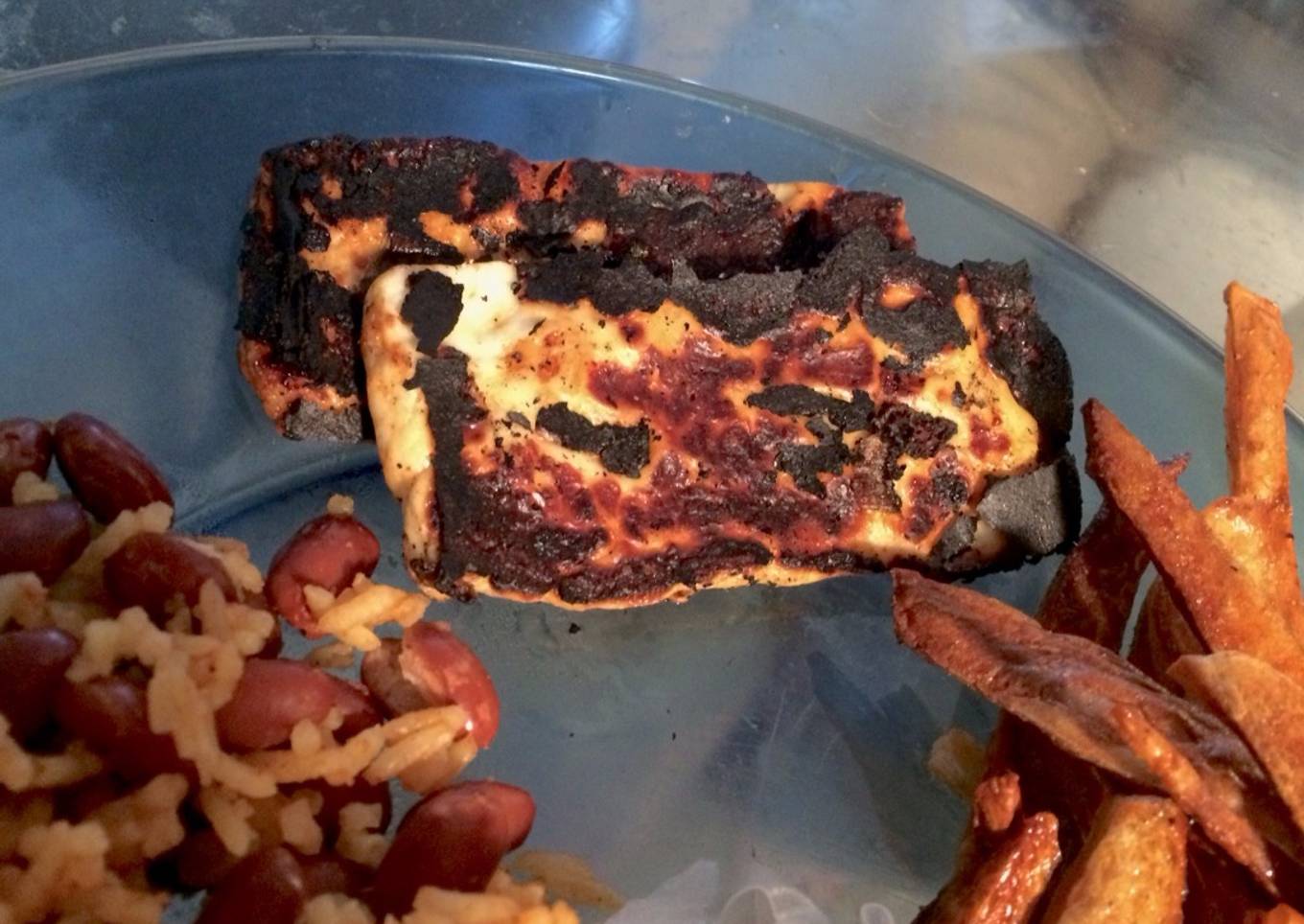 Queso frito con sazón asiática