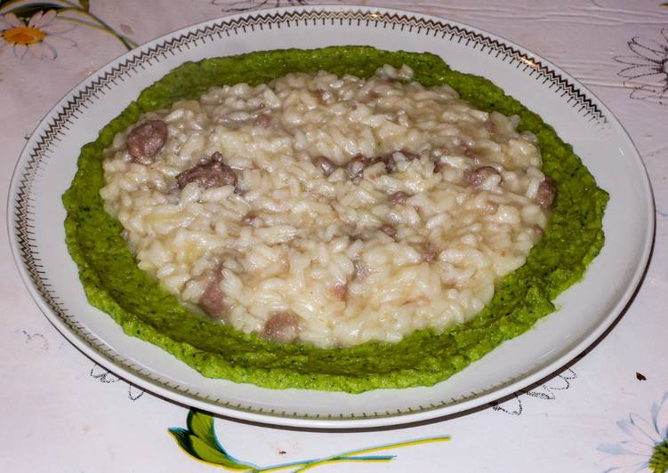 Simple Way to Make Ultimate Risotto con salsiccia e crema di broccoli