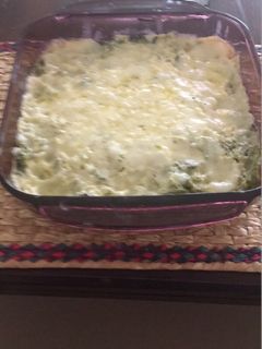 Una foto de Brócoli gratinado en microondas