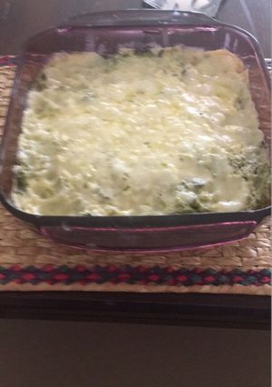 Una foto de Brócoli gratinado en microondas