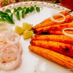 A picture of Crispy Baby Corn Satay Recipe.
