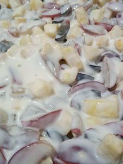 Foto resep Salad buah mayo topping keju