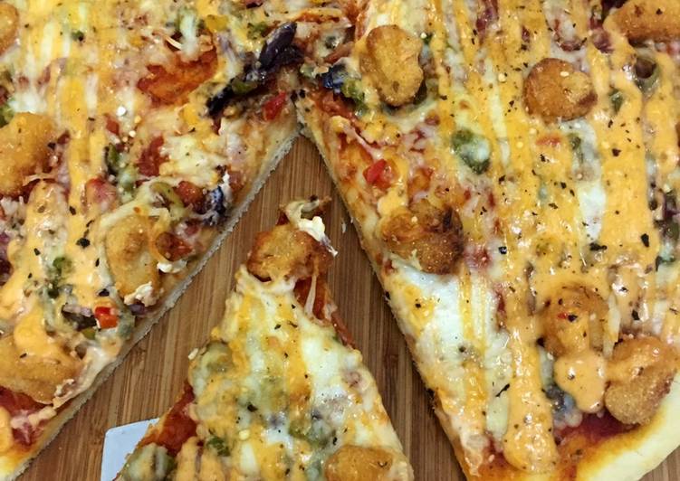 بيتزا البوب بصوص لذيذ😋😋🍕