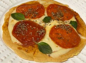 Foto de Pizza de frigideira low carb