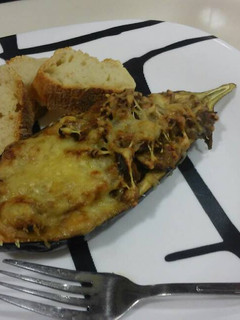 Una foto de Berenjena rellena 1