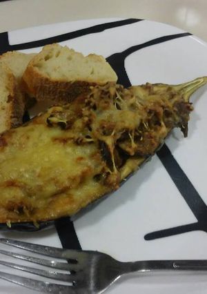 Una foto de Berenjena rellena 1