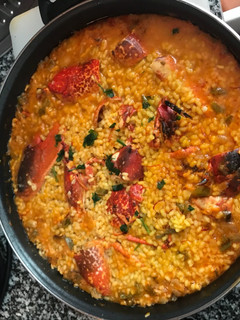 Una foto de Bogavante con arroz