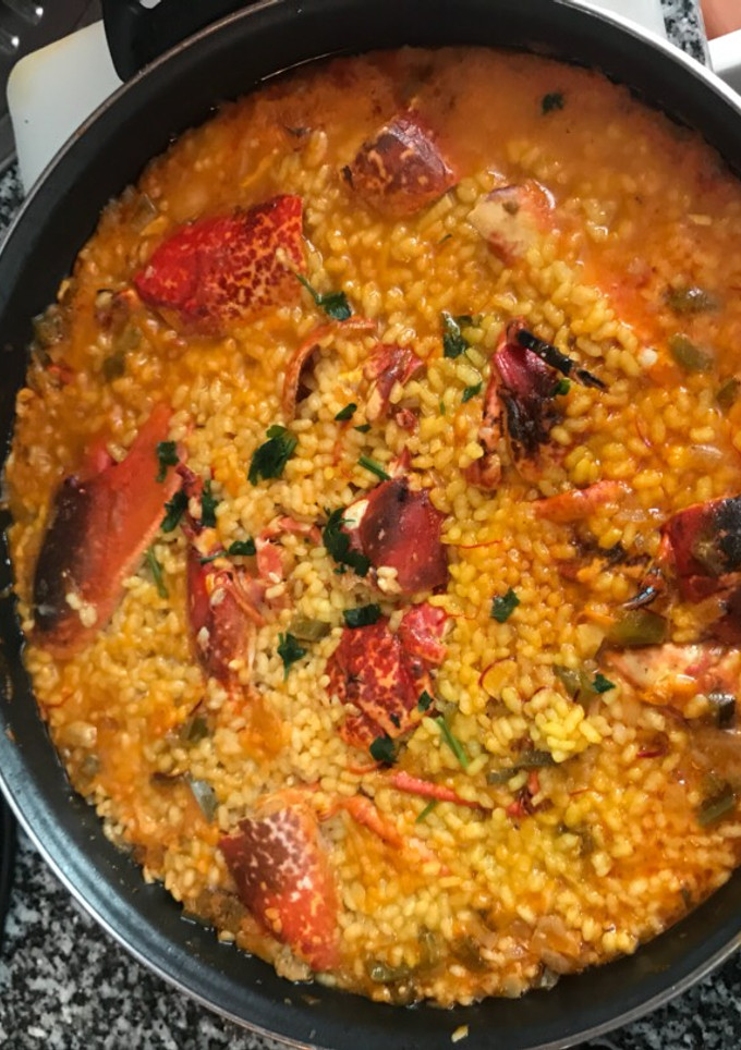 Una foto de Bogavante con arroz