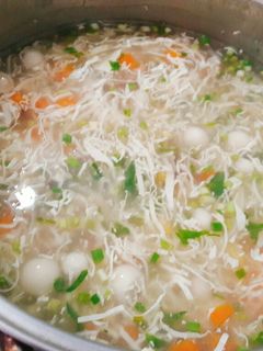 Hình của món Soup gà chay.