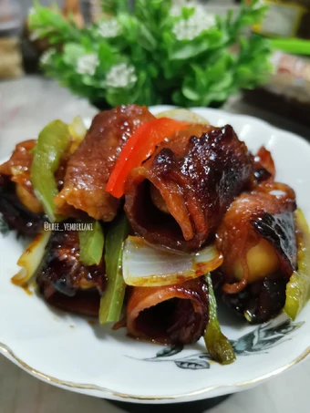Langkah Gampang Menyiapkan Resep Slices Beef Bungkus Telor Puyuh Saos Teriyaki yang Lezat Sekali