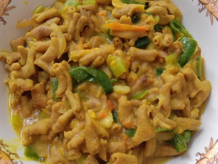 Langkah Gampang Membikin Resep Usus bumbu kuning pedas yang Bisa Manjain Lidah Anti Ribet, Bikin Ngiler