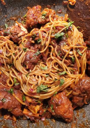 A picture of Spicy Chicken Spaghetti.