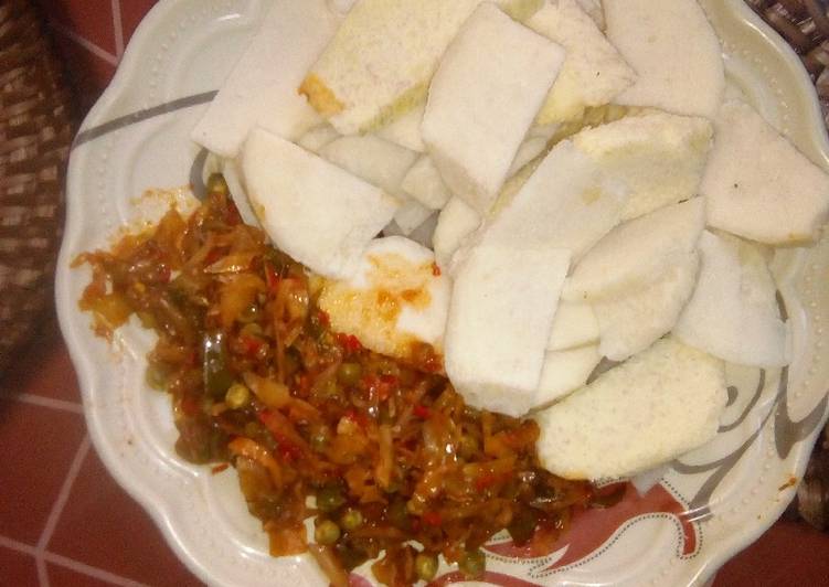 Yam and vegetable source