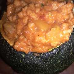 Foto principal de Calabacín relleno de proteína de guisantes