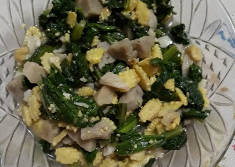 Resep Ca Sawi Putren Bakso Lezat