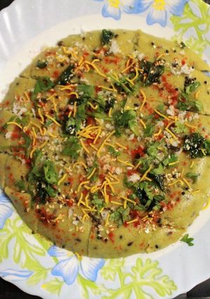 A picture of Oats Semolina Dhokla.