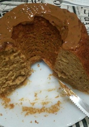 Una foto de Budín de banana y dulce de leche