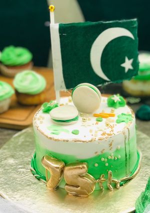 A picture of 75th Independence Day Cake.
