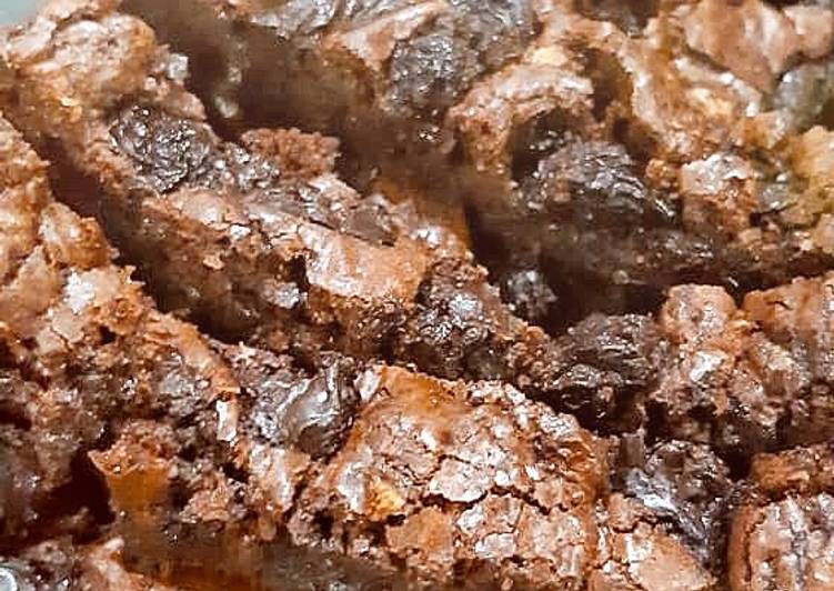 Milo Chewy Brownies with Shiny Crust