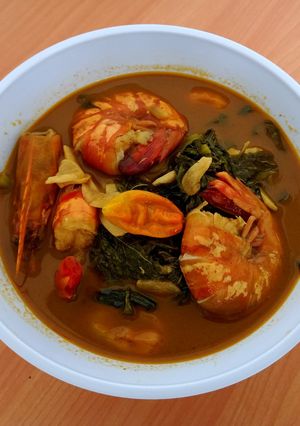 Foto resep Gulai Udang Daun Singkong