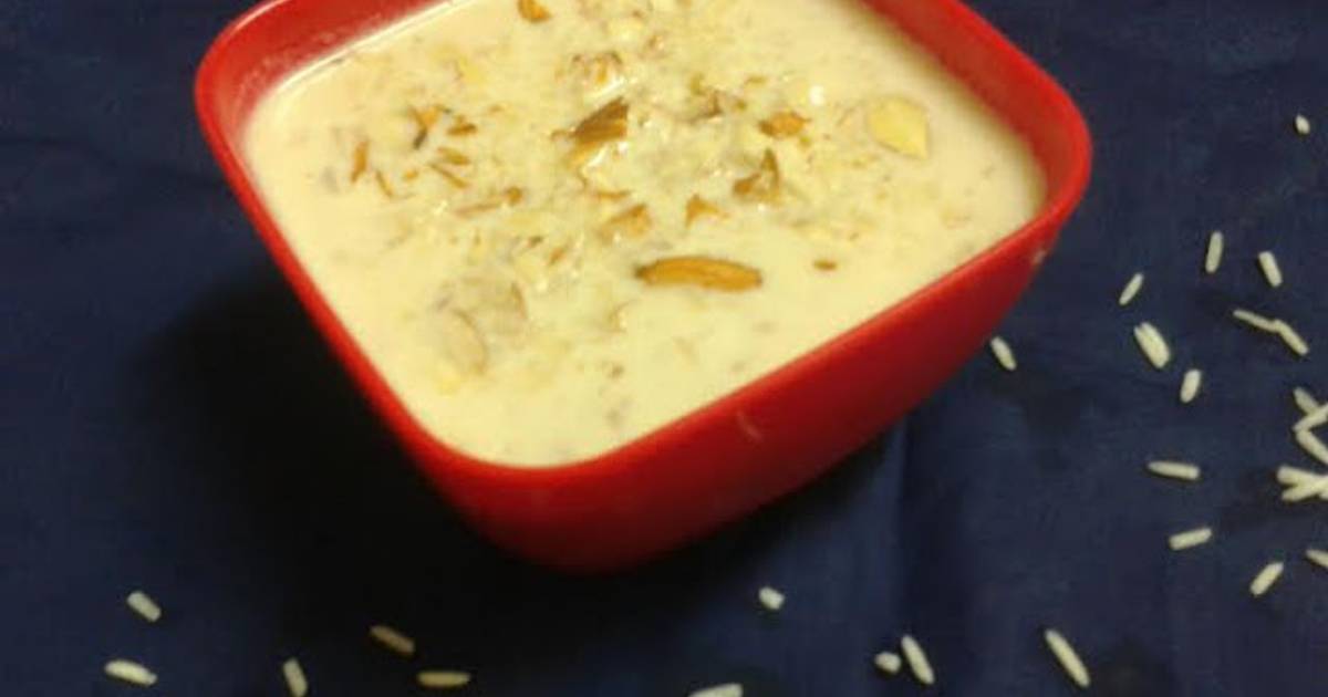 Saffron and cardamom flavored Rice kheer Recipe by Hem Lata Srivastava Cookpad