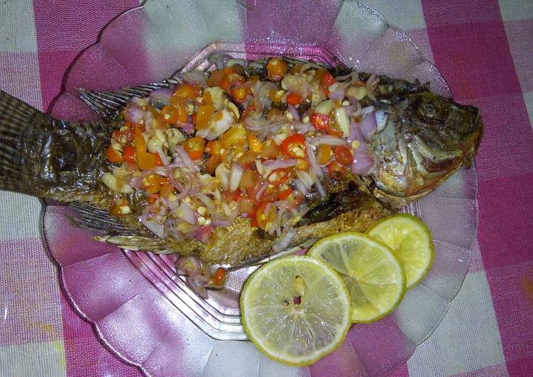 Resep Mujair Goreng sambal ala dabu-dabu, Enak Banget